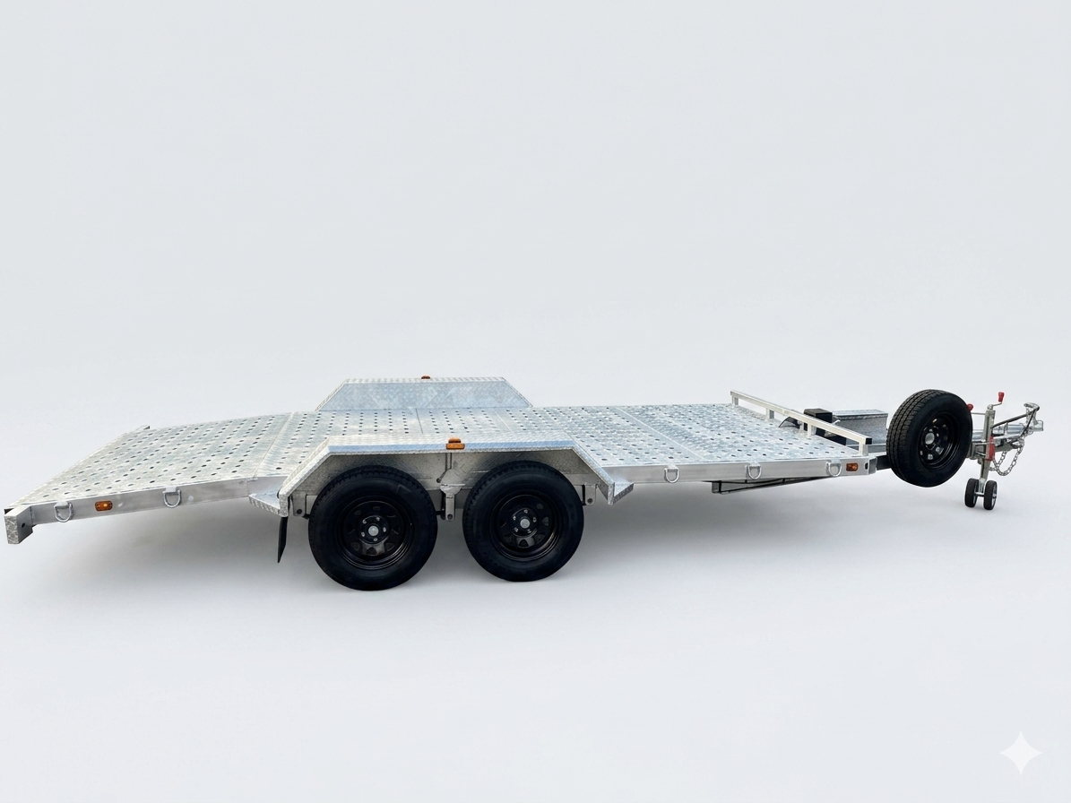 2.9-ton beavertail car trailer hire Alstonville front angle view